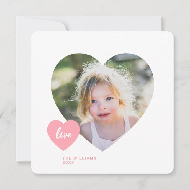 Remerciements Carte de Saint-Valentin Classroom Photo Squared Cœ (Devant)