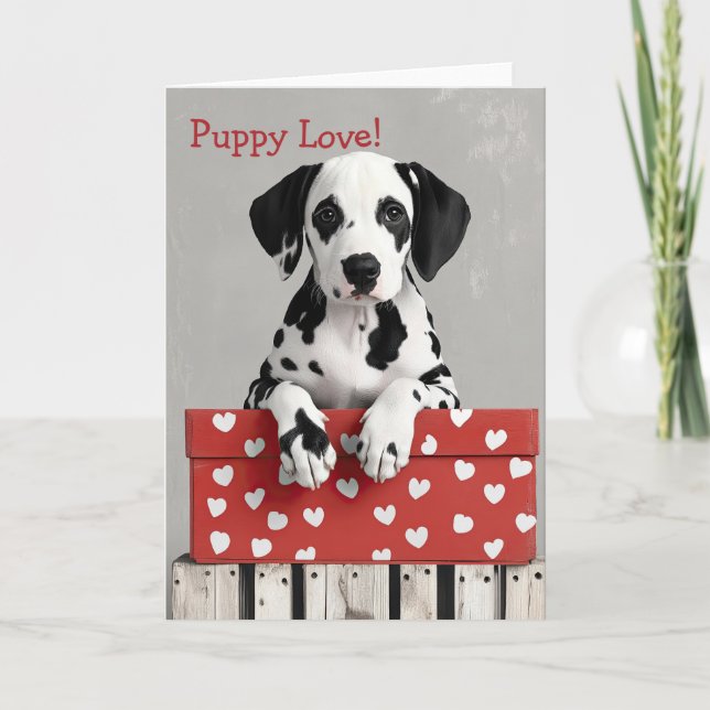 Remerciements Carte de Saint-Valentin pour chien Dalmate (Devant)