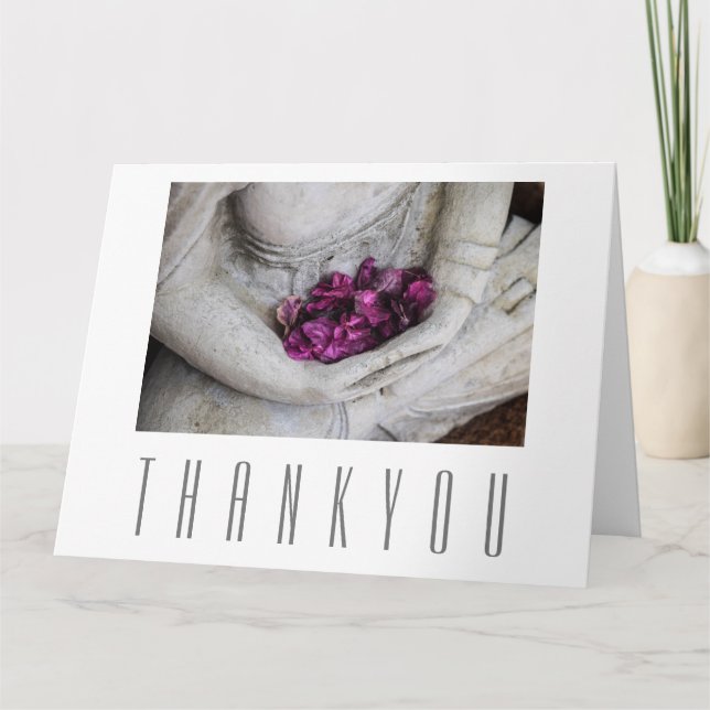 REMERCIEMENTS CARTE DE SALUBRITÉ PLAT :MERCI: BUDDHA (Devant)