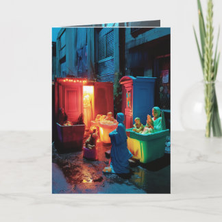 Remerciements Carte de scène de Noël kitsch