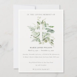 Remerciements Carte de service commémorative Eucalyptus Ferme Fa