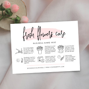 Remerciements Carte de soin Fleurs Aquarelle rose feminine