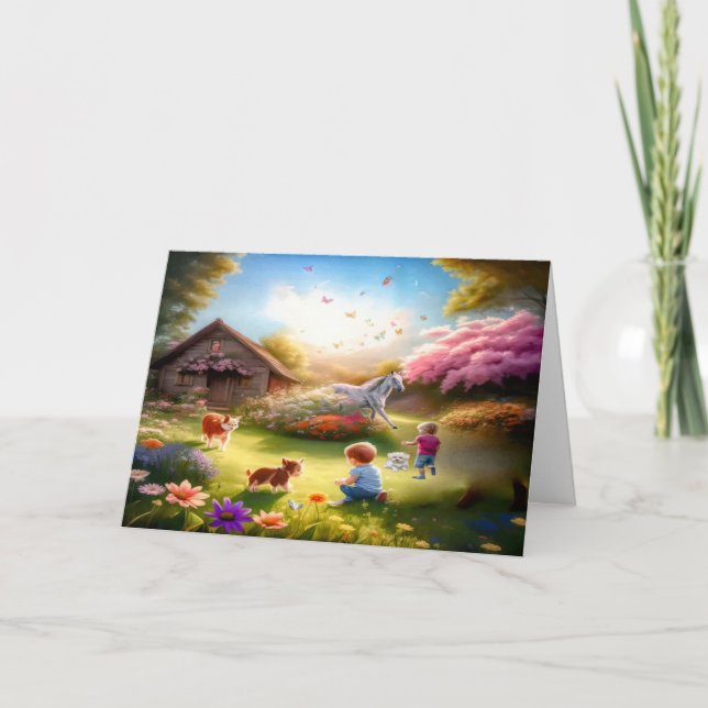 Remerciements Carte de souvenirs d'enfance pour personnes âgées  (Devant)