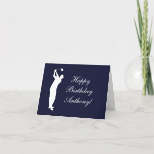 Remerciements Carte de sports de golfeur de joyeux anniversaire