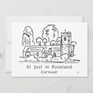 Remerciements carte de St Just in Roseland