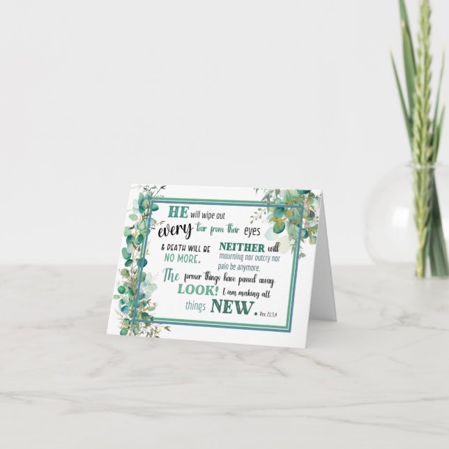 Remerciements Carte de sympathie JW pour les témoins de Jéhovah (Devant)