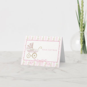 Remerciements Carte de table florale pour fille rose sudiste chi
