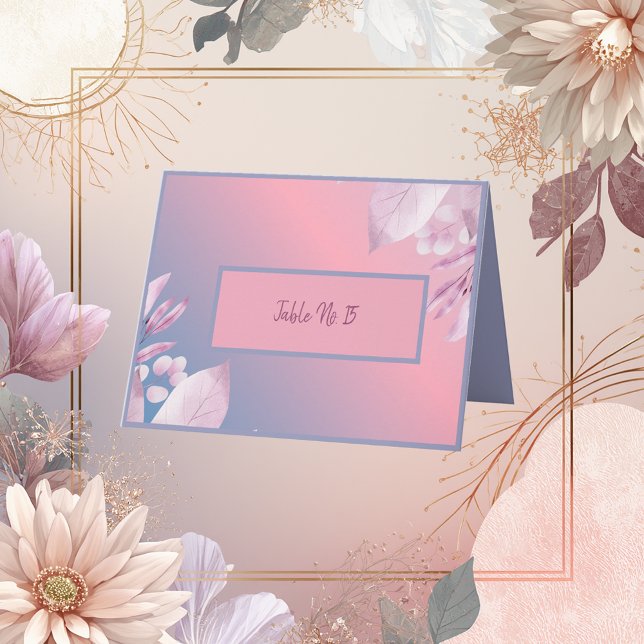 Remerciements carte de table mariage en fleur de cerisier pastel (Créateur téléchargé)