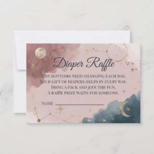 Remerciements Carte de tirage au sort de couches céleste Boho