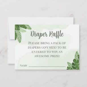 Remerciements Carte de tirage au sort Monstera Couches Tropicale