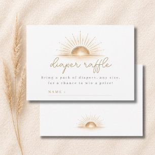 Remerciements Carte de tombola de couches pour Baby Shower Littl
