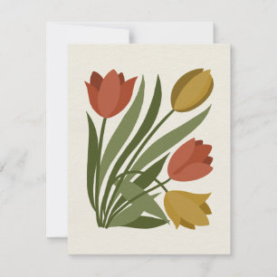 Remerciements Carte de tulipes de printemps