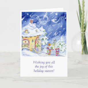 Remerciements Carte de vacances Caroling