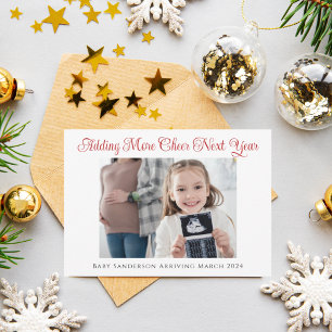 Remerciements Carte de vacances de Noël de grossesse