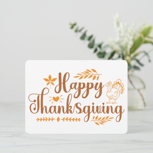 Remerciements Carte de vacances Thanksgiving (Debout devant)