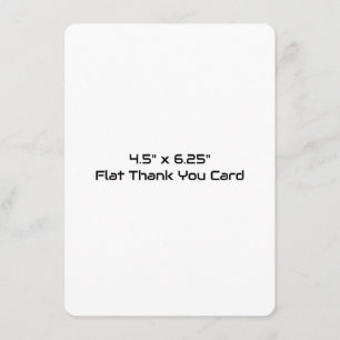 Remerciements Carte de visite professionnelle simple 4,5" x 6,25