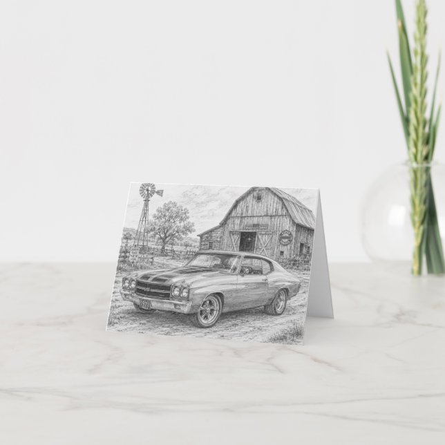 Remerciements Carte de vœux 71 Chevelle (Devant)