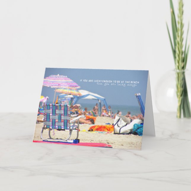 Remerciements Carte de voeux à la plage (Devant)