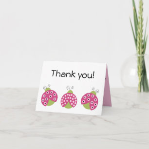 Remerciements Carte de voeux adorable Sweetie Pie Ladybug