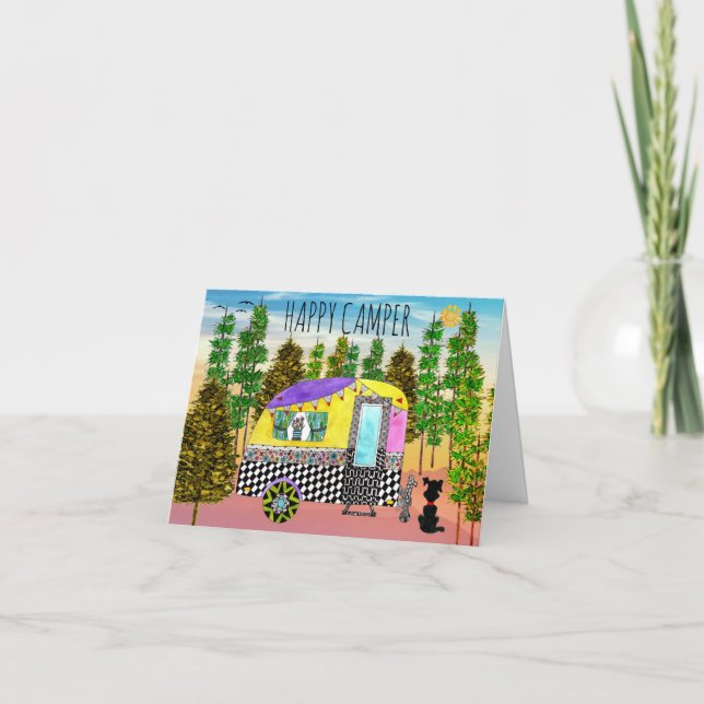 Remerciements Carte de voeux agréable et colorée (Devant)