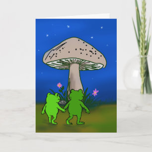 Remerciements Carte de vœux amitié fantaisiste grenouille Art de