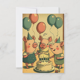 Remerciements Carte de voeux Appartement pour la fête d'annivers