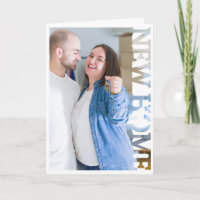 Carte de vœux avec cadre photo pour une nouvelle m