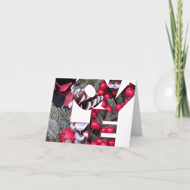 Remerciements Carte de vœux avec cônes de pin, feuillus persista (Devant)