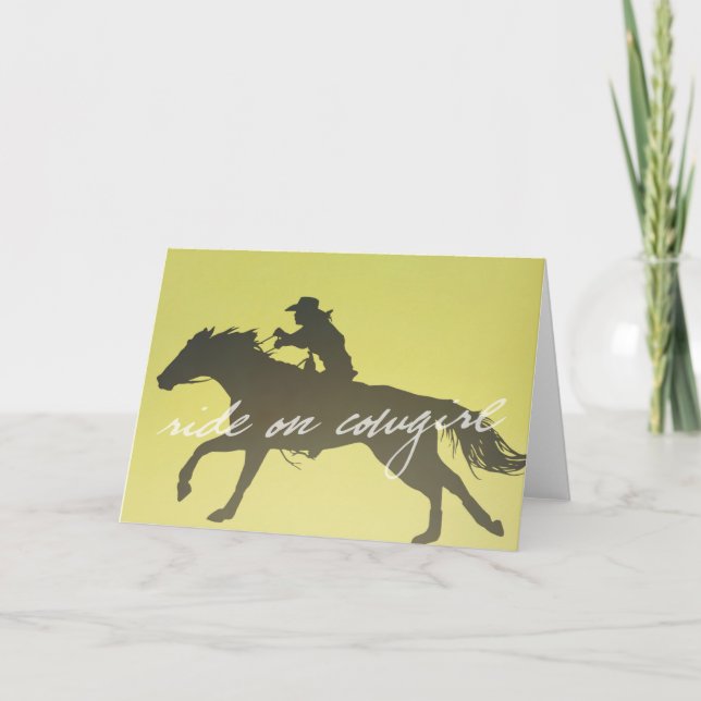 Remerciements Carte de voeux BARREL RACER (Devant)