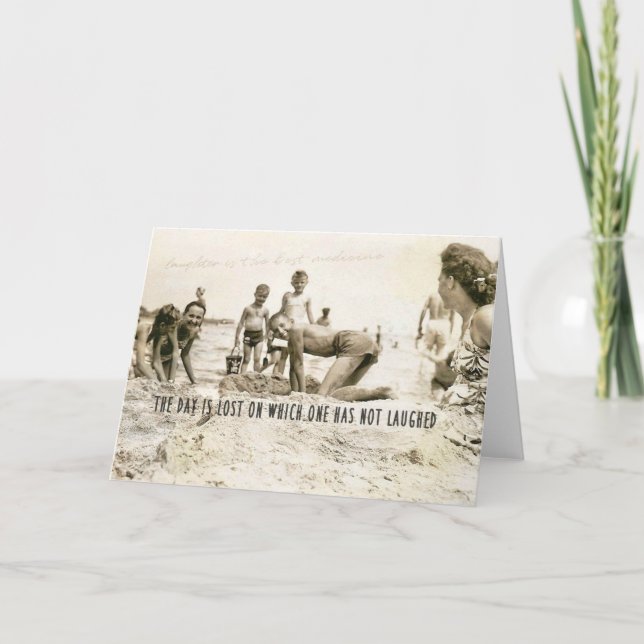 Remerciements Carte de voeux BEACH FROLICS (Devant)