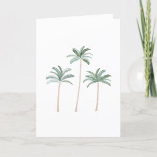 Remerciements Carte de voeux Beach Palm Trees