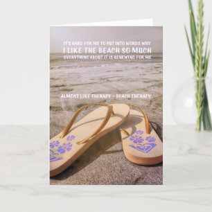 Remerciements Carte de voeux BEACH THERAPY