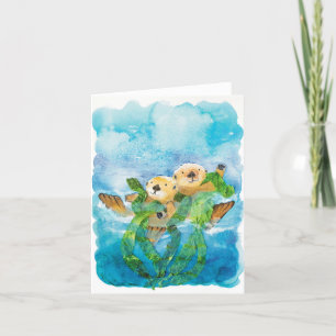 Remerciements Carte de voeux BLANC, Mignonne et Joueuse