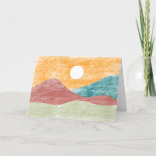 Remerciements Carte de voeux blanche pour paysage dessinée à la 
