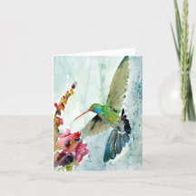 Carte de voeux BLANK Hummingbird