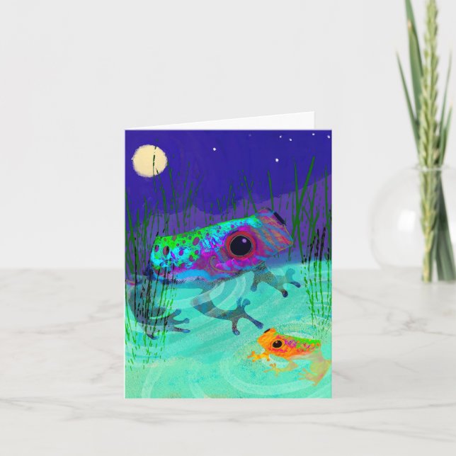 Remerciements Carte de voeux BLANK LUNE Frogs (Devant)