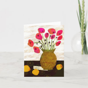 Remerciements Carte de voeux BLANK Poppies