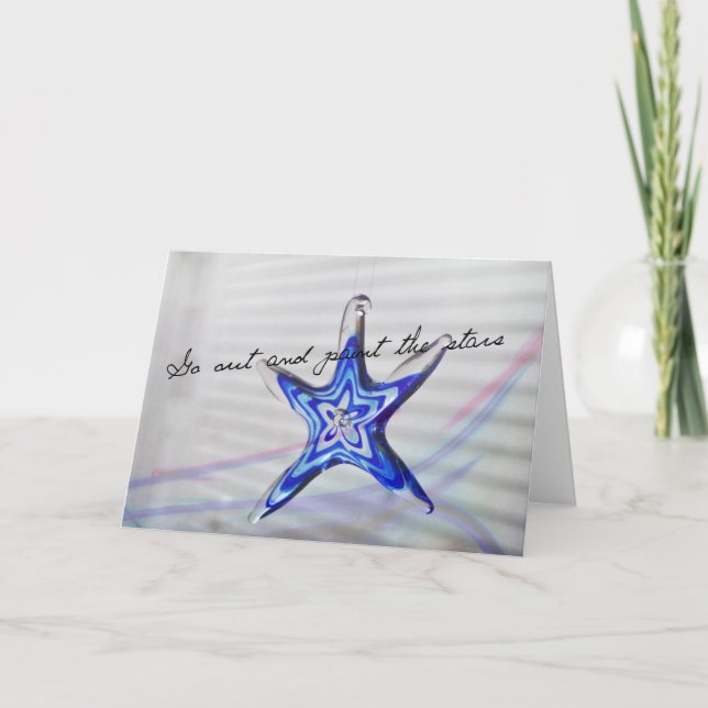 Remerciements Carte de voeux BLUE LIQUID (Devant)