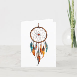 Remerciements Carte de voeux Bohemian Feather Dreamcatcher