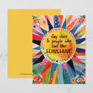 Remerciements Carte de voeux Boho Inspirational Sun Friendship