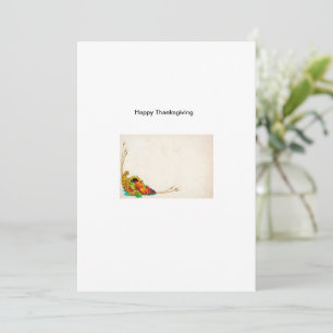 Remerciements Carte de voeux bon thanksgiving