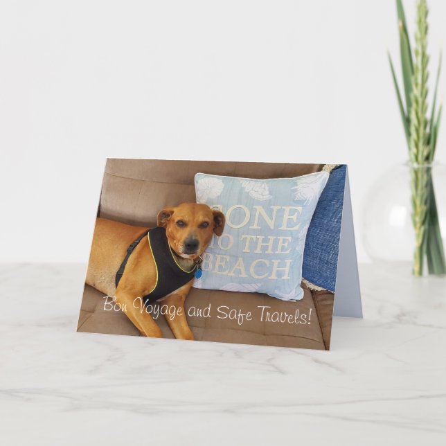 Remerciements Carte de voeux "Bon voyage et voyage en sécurité" (Devant)