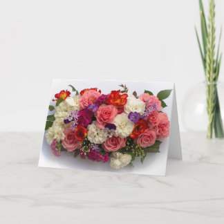 Remerciements Carte de vœux Bouquet en boîte