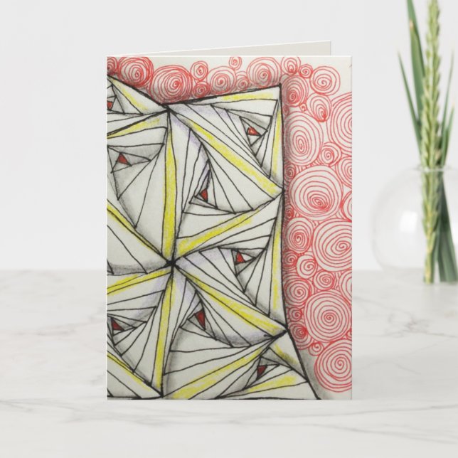 Remerciements Carte de voeux brillante vierge 5x7 - art original (Devant)