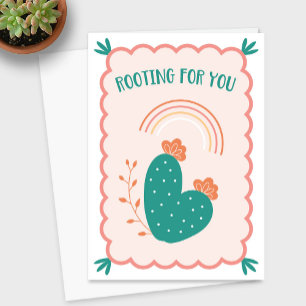 Remerciements Carte de voeux Cactus "Rooting For You"