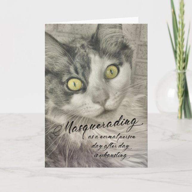 Remerciements Carte de voeux CAT PEINTED (Devant)