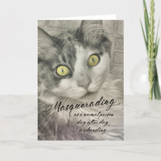 Remerciements Carte de voeux CAT PEINTED