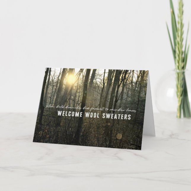 Remerciements Carte de vœux CHALEUR D'HIVER (Devant)