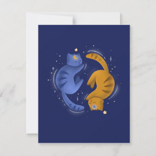 Remerciements Carte de vœux Chats Célestes