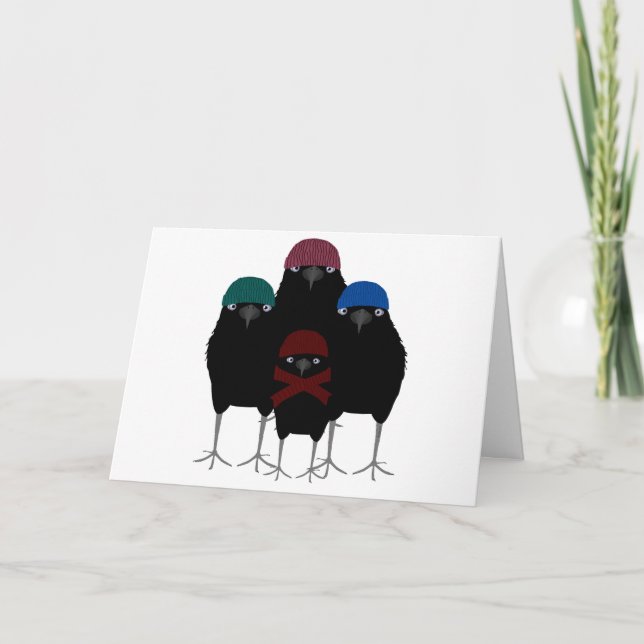 Remerciements Carte de voeux Chill Crows (Devant)